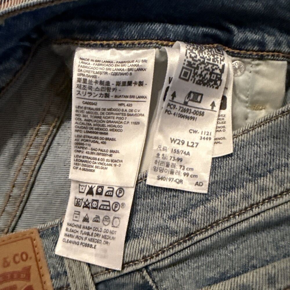 Levi's Ribcage Straight Ankle Jeans Women's Light Wash Button Fly | Size 29 - Picture 8 of 9